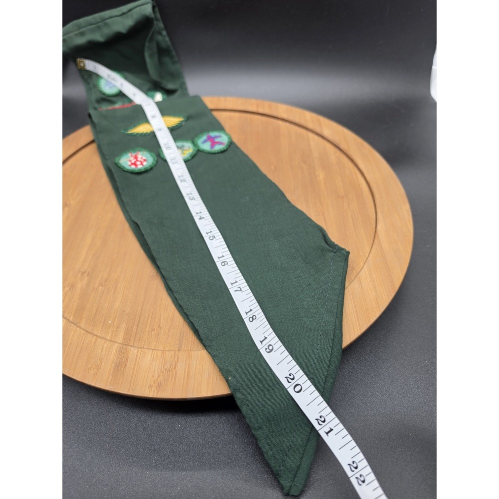 Vintage 1960s Girl Scout Green Sash Merit Badges Patches Pins Troop 544 Wings - Picture 5 of 5